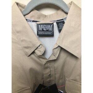 NWT Magnum Long  Sleeve Shirt Tactical Khaki Size XL NEW Stealth Spec With UV